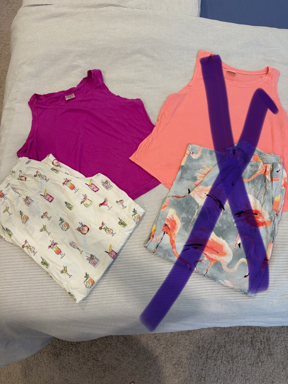 Soma cool nights pjs Tank Top Capri style pants size Med , read description